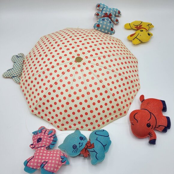 Vintage 1960's Dolly Toy Nursery Baby Crib Mobile In Box W/ Animals Non-Musical - Picture 13 of 16